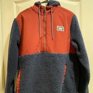 Hurley Men’s Fleece Jacket in Red and Navy